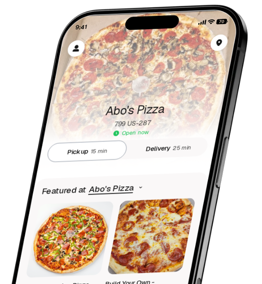 Abo's Pizza app preview